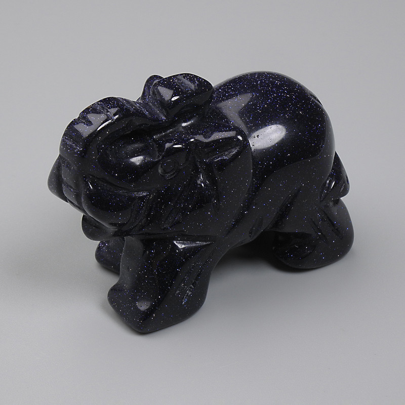 Pamiątkowa statuetka słonia z awenturynu „Noc Kairu” 55×35×26 mm+