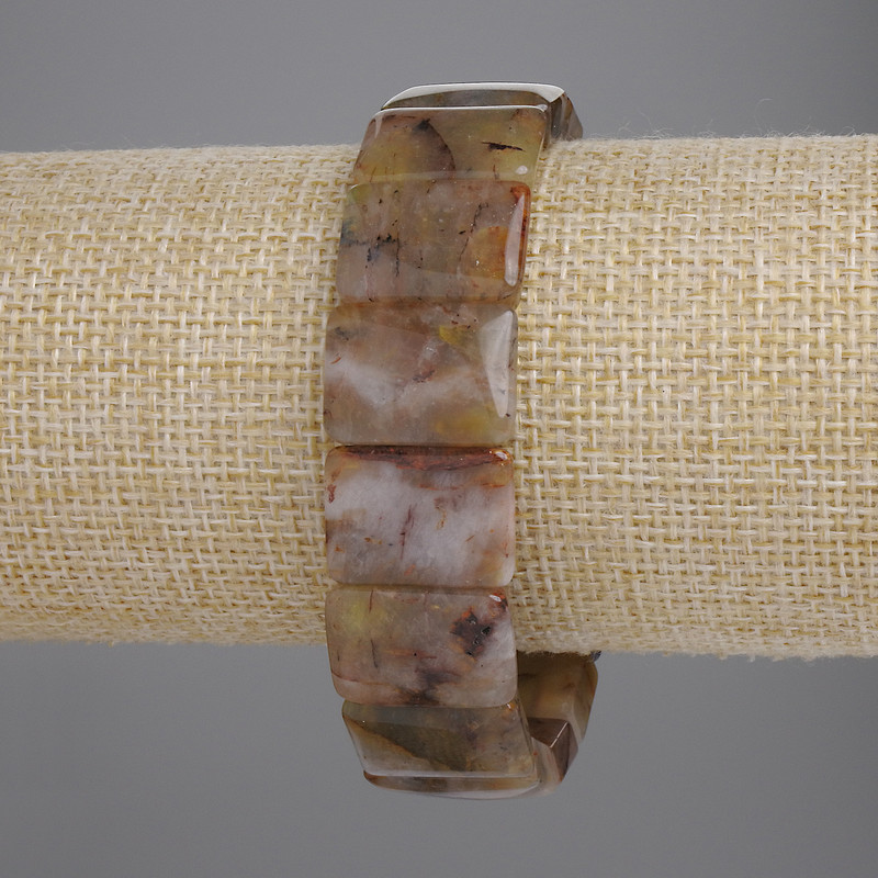 Bransoletka z pietersytu łańcuszkowa, średnica ogniw 18×13 mm, długość 18 cm, elastyczny sznurek