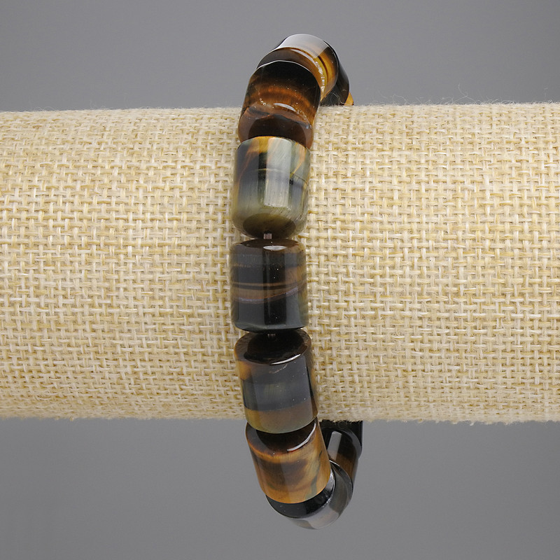 Bransoletka z sokolego oka – cylindryczna, średnica 14×11 mm, 5 mm ±, długość 18 cm ±, elastyczna