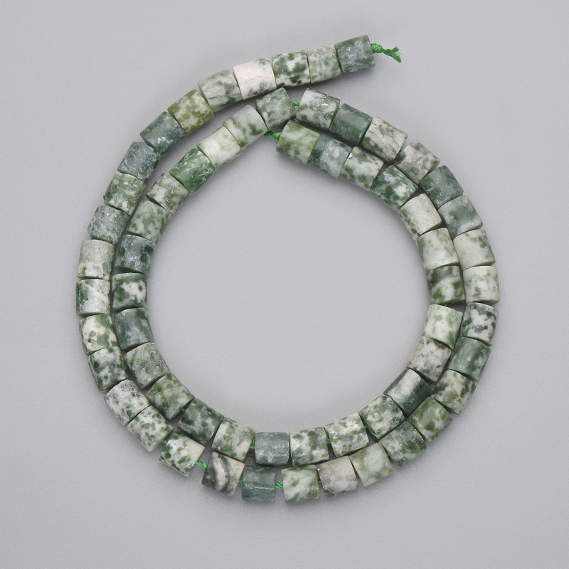 Koraliki agat mechowy cylindryczne, średnica 6x6 mm, długość 38 cm, na nici