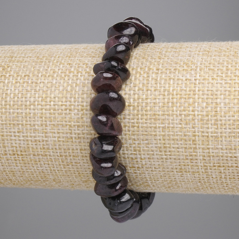 Bransoletka z granatu fasetowanego 10-13×4-6 mm, długość 18 cm, elastyczna