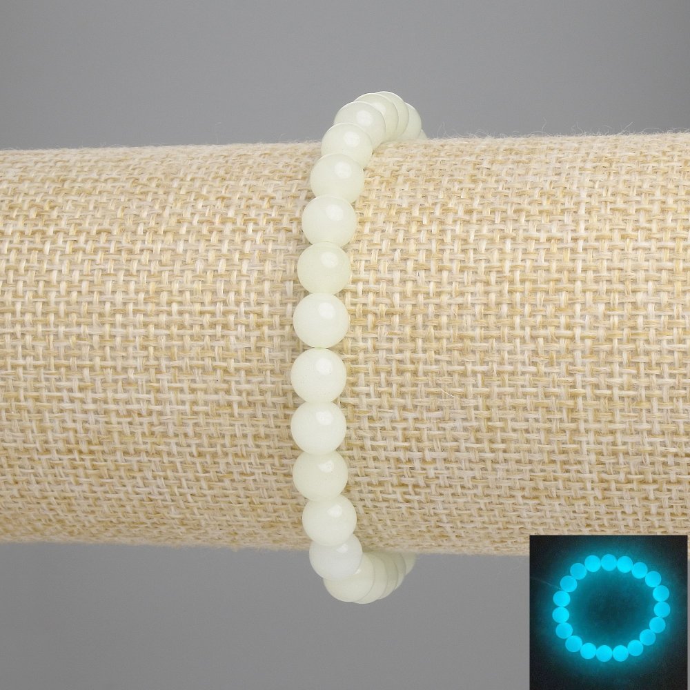 Bransoletka z onyksu (turkusowy połysk) gładka kula, średnica 6 mm ±, długość 18 cm ±, stretch