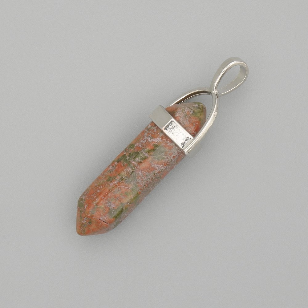 Wisiorek z heliotropu w kształcie sześciokąta 4 cm+