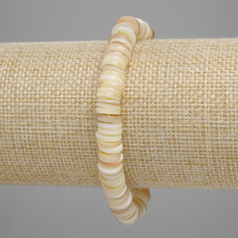 Bransoletka z muszli Skafarka, perłowy połysk