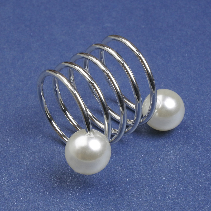 Broszka-zacisk do szalików i chust Majorka 31 mm+- srebrzysty metalowy klips, średnica 21 mm+