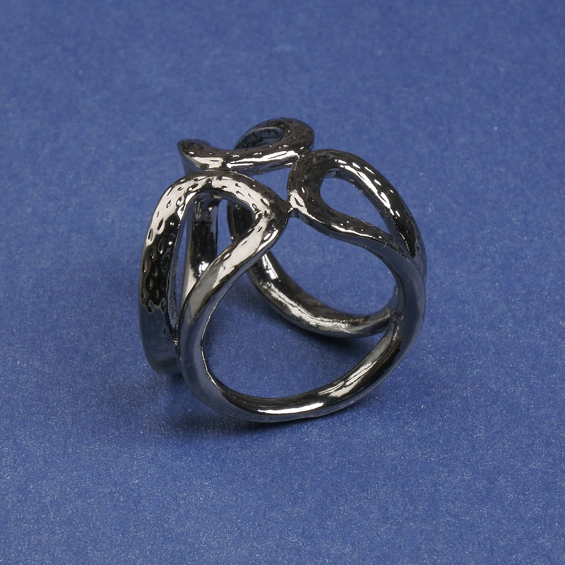 Broszka-zacisk do szalików i chustek, kolor ciemnego srebra, klips, średnica 20 mm+