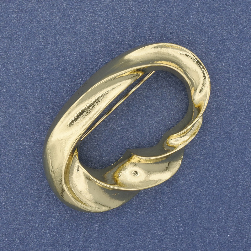 Broszka Akcent z metalem złocistym 50×33 mm+