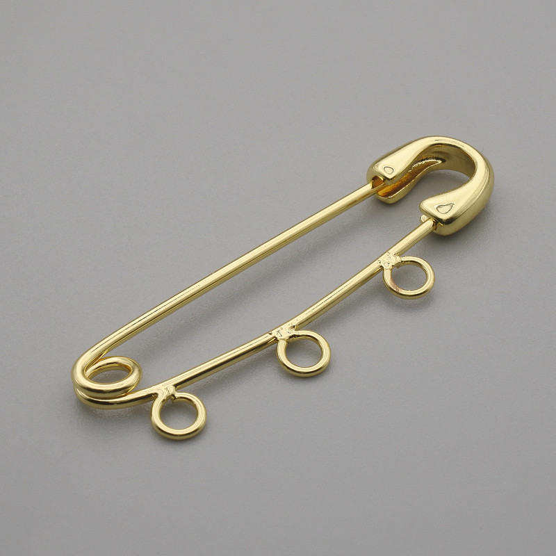 Podstawa do broszki – szpilka 41×12 mm, złoty metal