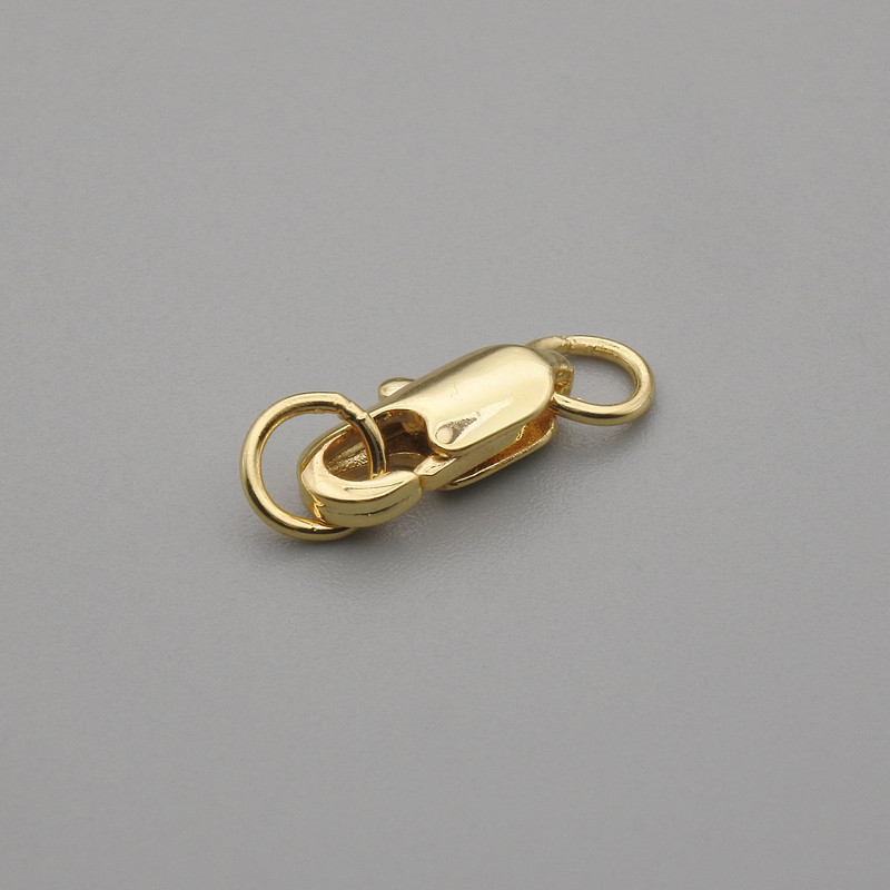 Cena za 1 szt. Zapięcie karabinkowe, średnica 10×4 mm ± kolor metalu złoty