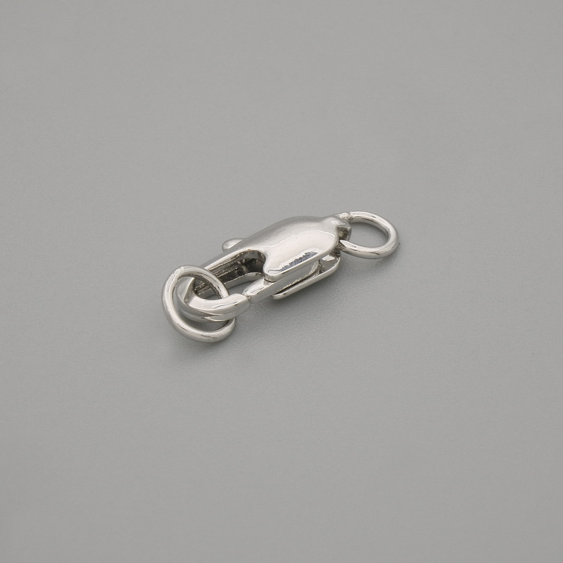 Cena za 1 szt. Zapięcie karabinkowe, średnica 10×4 mm±, kolor metalu: srebrny