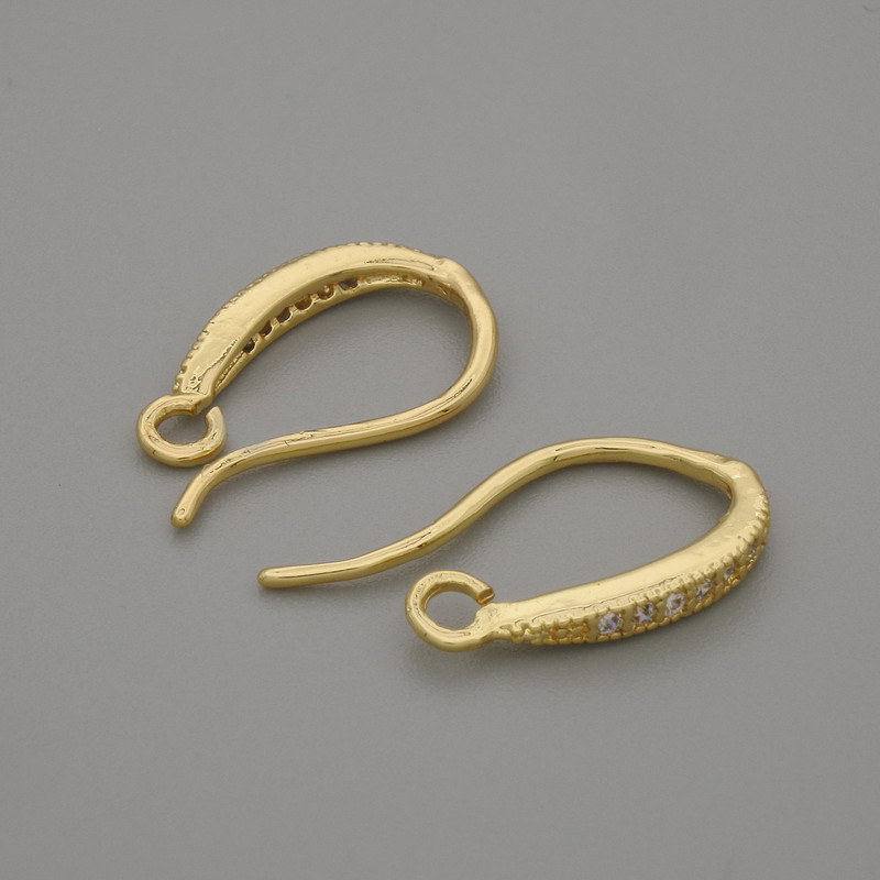 Sztyfty do kolczyków z złotego metalu 13×1,5 mm – para