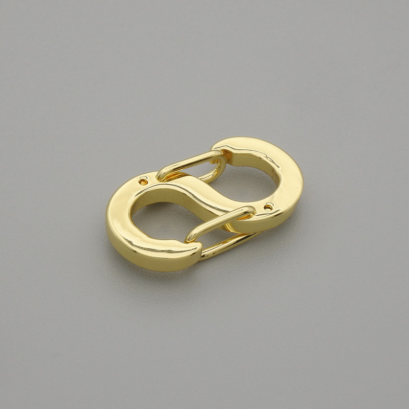 Złote zapięcie-zamek jubilerski 16×8,5 mm