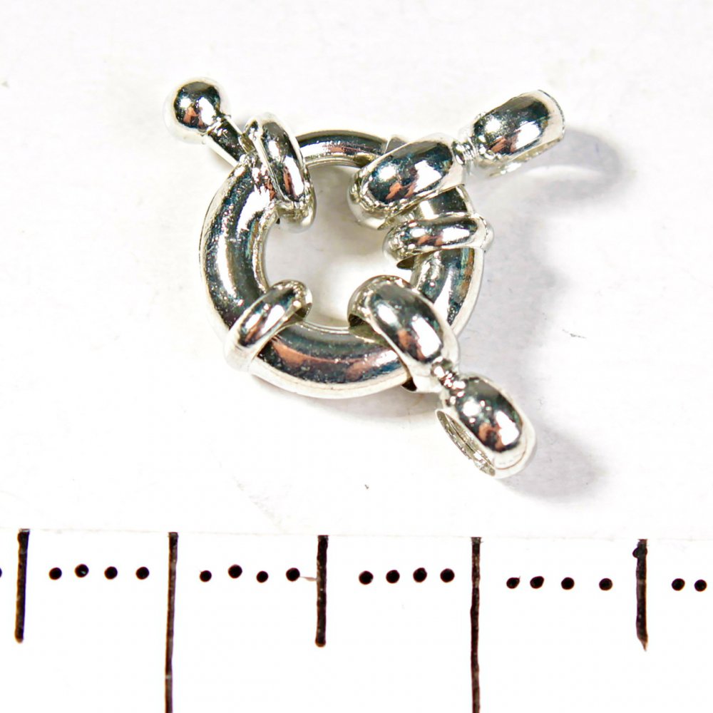 Zapięcie do koralików i bransoletek w kształcie bagla na jedną nić, 9 mm