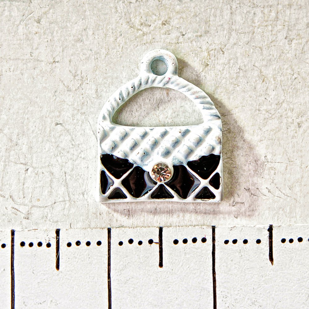 Furnitura jubilerska – Wisiorek w formie torebki damskiej, 15 mm, opakowanie 5 szt.