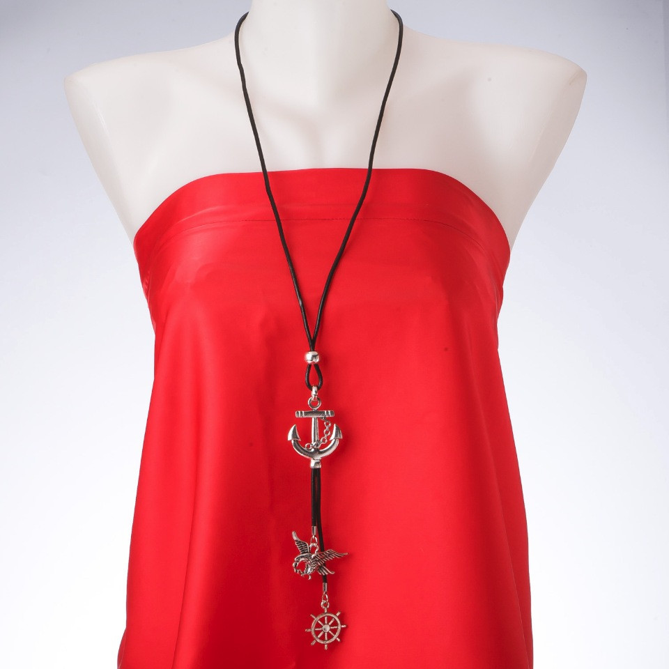 Wisiorek na długim sznurku Kotwica, długość 85 cm