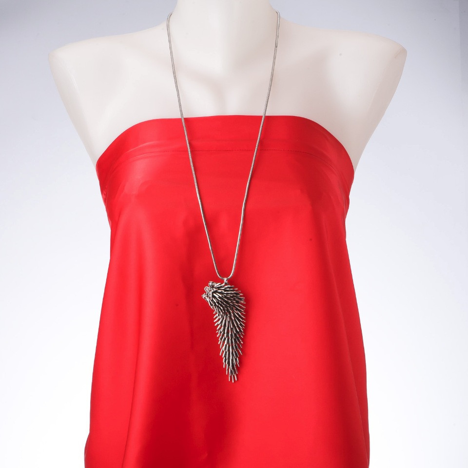 Wisiorek Jeżyk na stalowym sznurku, długość 85 cm