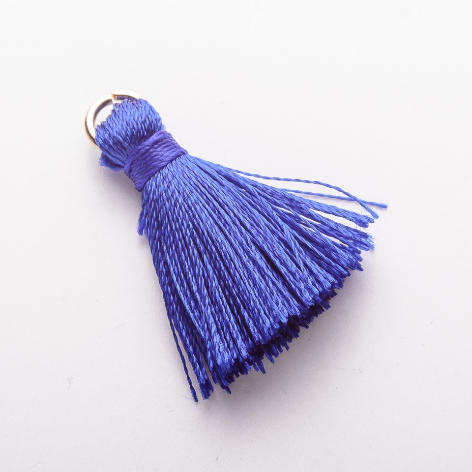 Zestaw do rękodzieła: miniaturowy pędzelek jedwabny z pierścieniem, kolor: jedwabny, Lcm, średnica 5 mm, cena za 1 szt.