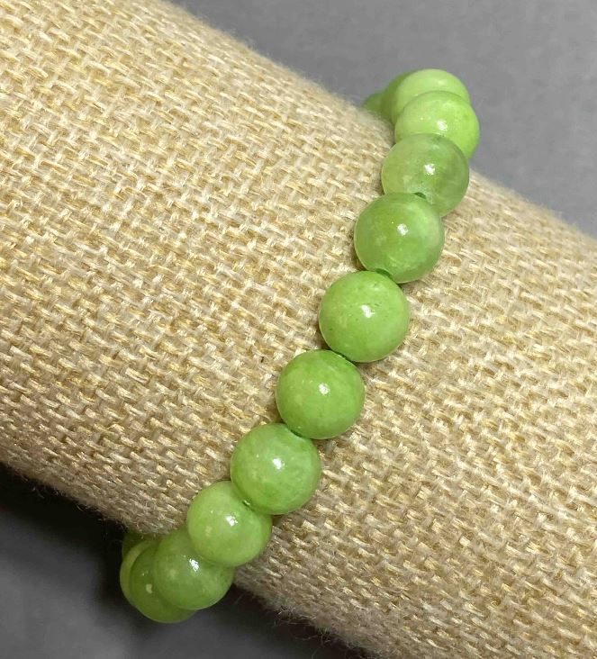 Bransoletka z naturalnego onyksu na elastycznej gumce, średnica 8 mm, długość 18 cm