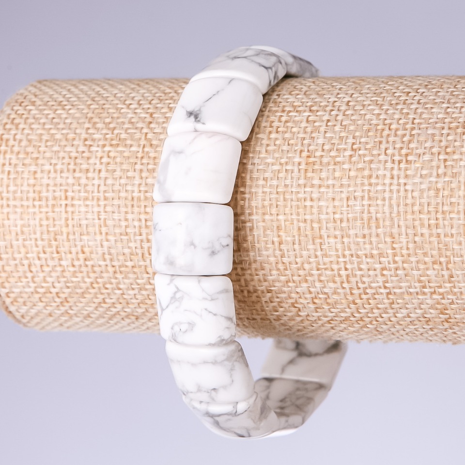 Bransoletka Kaholong, ogniwo 15×11 mm, na gumce