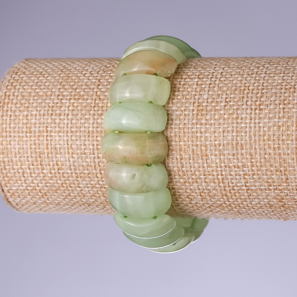 Bransoletka z onyksu, ogniwo 21×9 mm, na elastycznej gumce