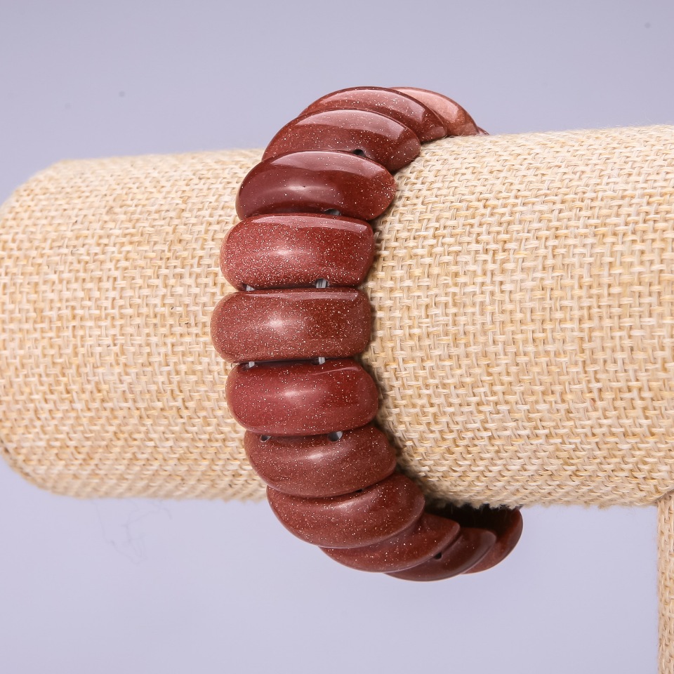 Bransoletka z awenturytu „Złoty piasek” – ogniwo 24,5 × 9,5 mm