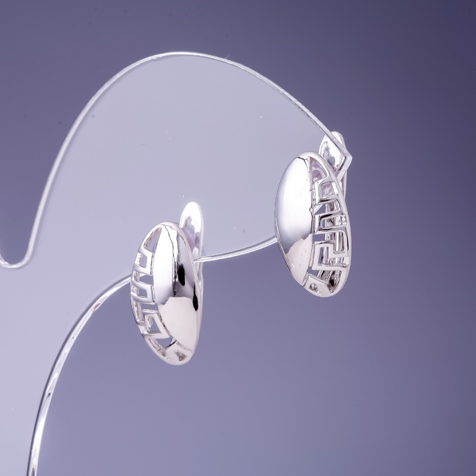 Kolczyki Xuping rodowane 16×8 mm