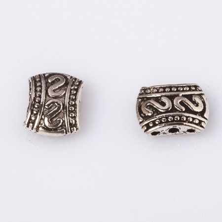 Rozdzielnik rzędów na jedną nić „S” z wzorem, metal 11×8 mm, fason 20 g (+ -14 szt.)