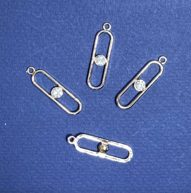 Zawieszki do biżuterii w kolorze jasnego złota, średnica 8 mm, długość 30 m in-, średnica 1,75 mm, opakowanie 20 g, 8 szt. (+ -)