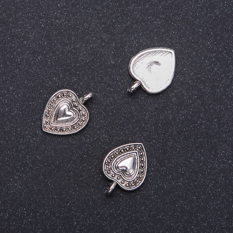 Zawieszka Serce, średnica 13 mm, długość 18 mm, opakowanie 15 szt. (+-)