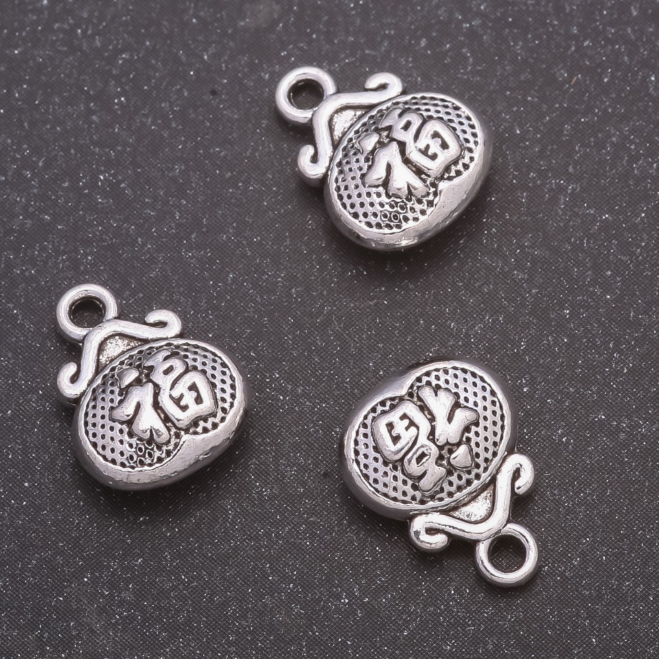 Zawieszka, galanteria jubilerska – Chiński lampion, średnica 10×13 mm, opakowanie 20 g ± 14 szt