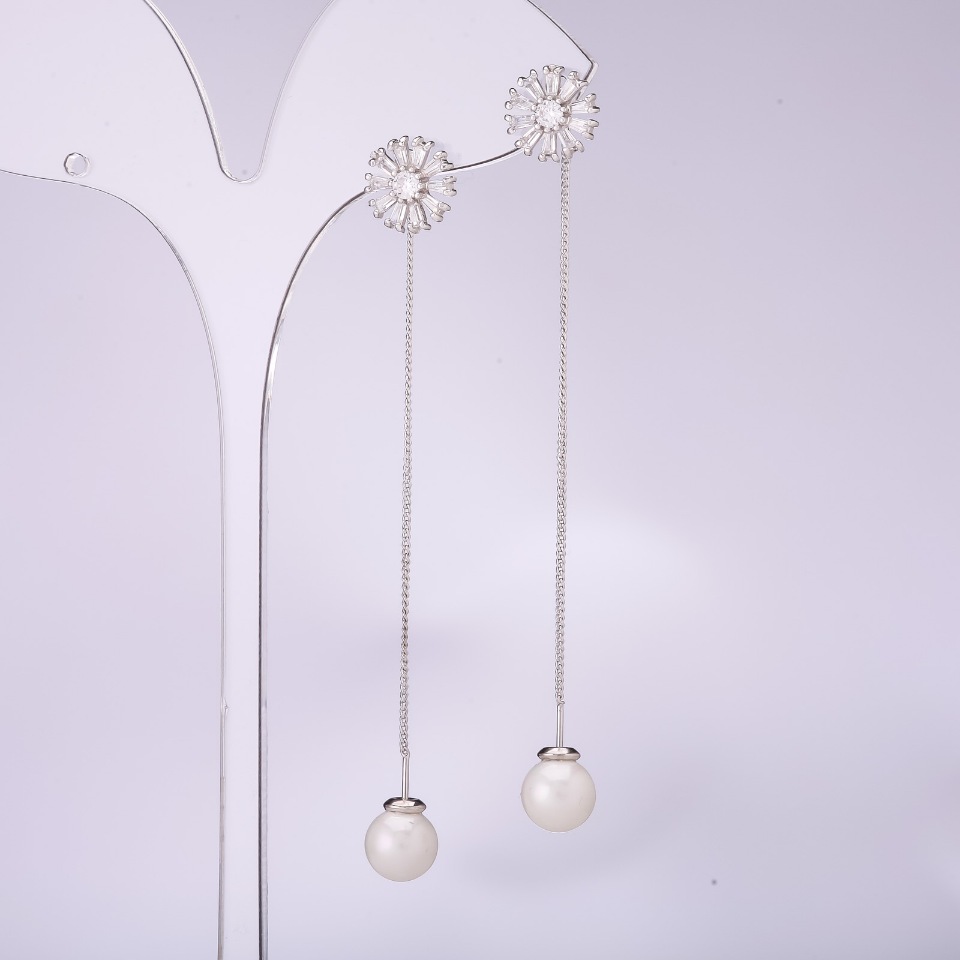 Długie kolczyki sztyfty z serii Majorka 925, grubość 10 mm, długość 80 mm