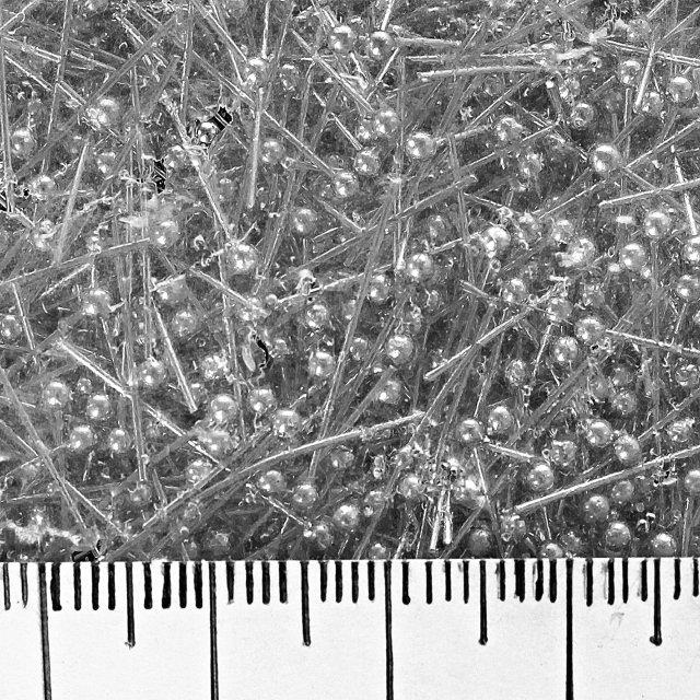 Igła jubilerska zakończona kuleczką z ciemnego metalu, długość 40 mm, 5000 szt., 350 g