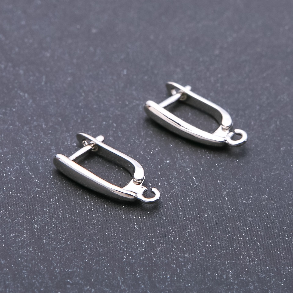 Bigle do kolczyków 3×15×18 mm kolor „srebro” para