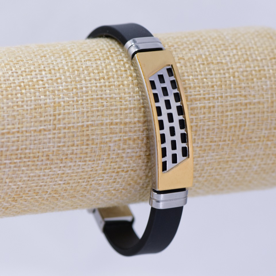 Bransoleta kauczukowa z płytą stalową, grubość 10 mm, długość 21 cm