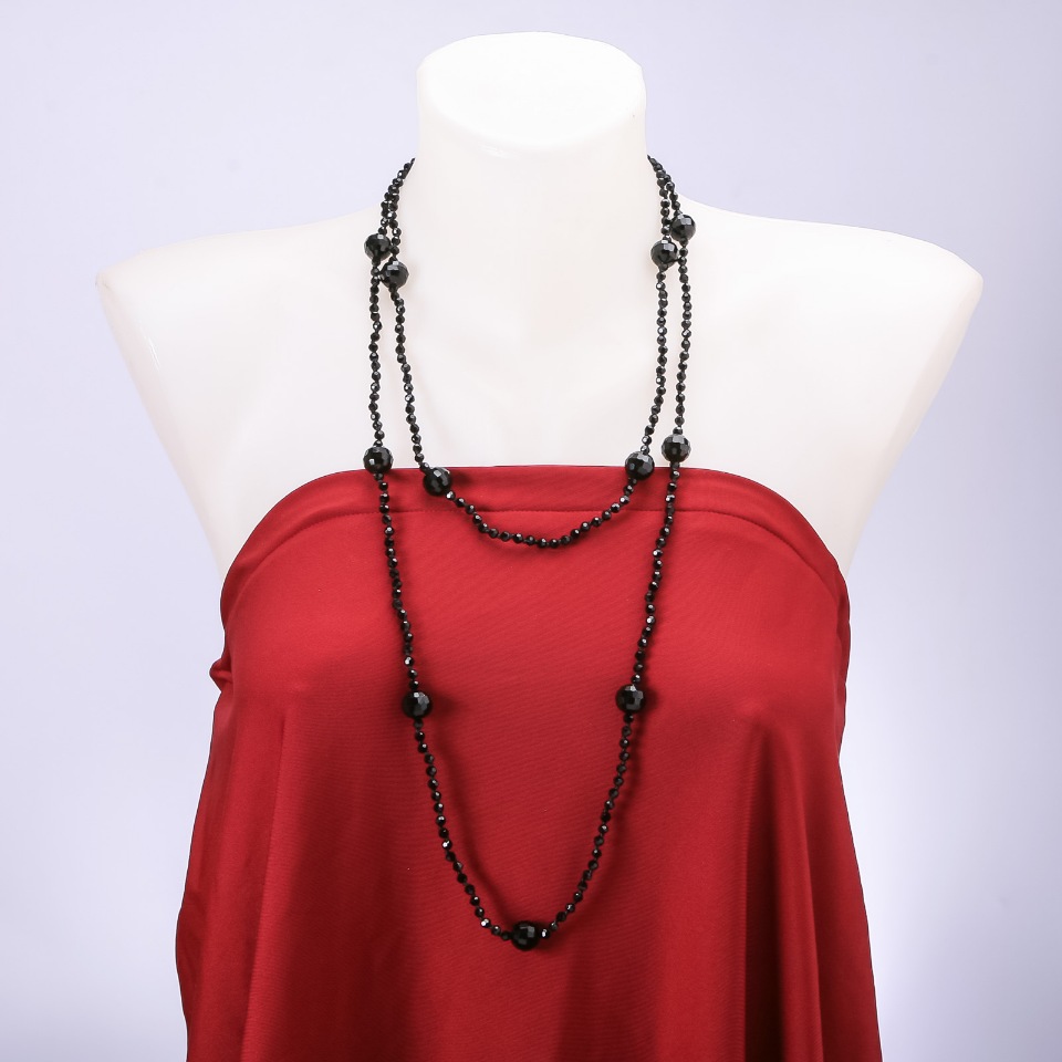 Długie naszyjnice z agatu, długość 140 cm