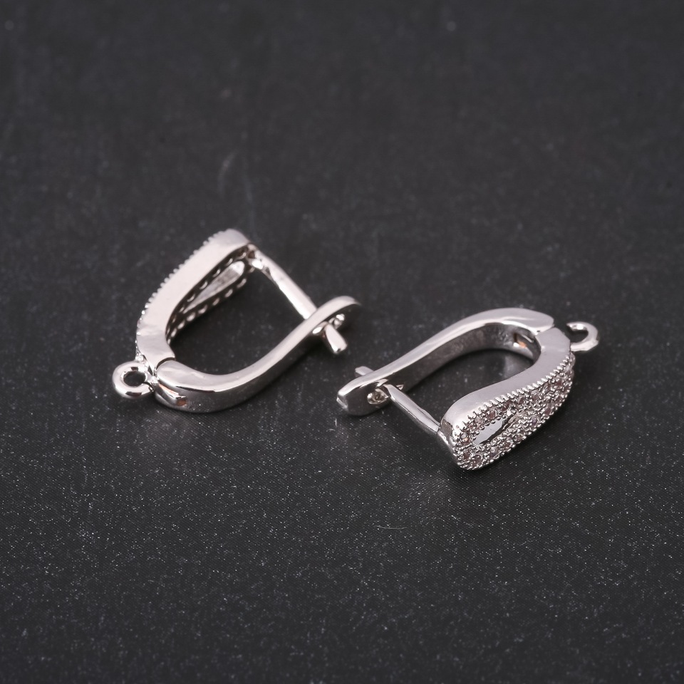 Zawieszki do kolczyków 5×18 mm, metal srebrzysty, cena za parę