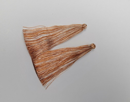 Baza do rękodzieła – Pędzelek „Karmelowa smuga”, długość 7 cm, średnica 7 mm para