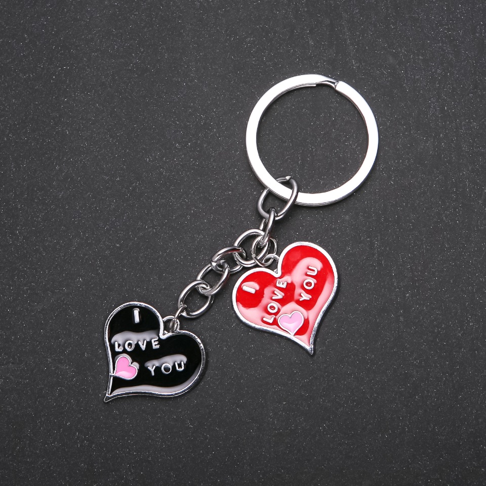 Brelok w kształcie serca, kolor metalu: srebro