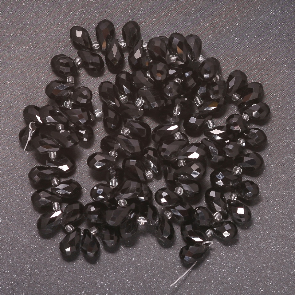 Koraliki z czeskiego kryształu na żyłce w kształcie motyli, czeskie kryształy, średnica 7×13 mm (±), długość 35 cm