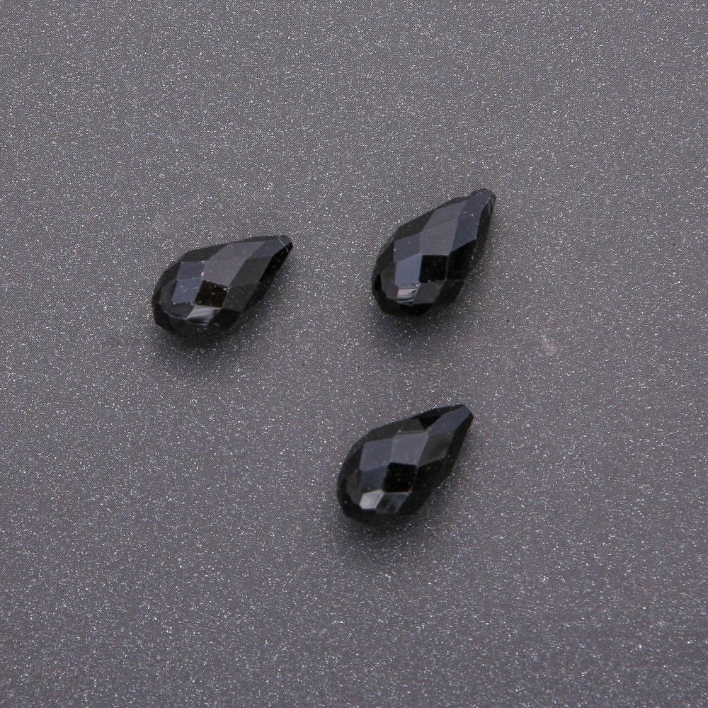 Zawieszka z agatu w formie fasetowanej kropli 10×18 mm