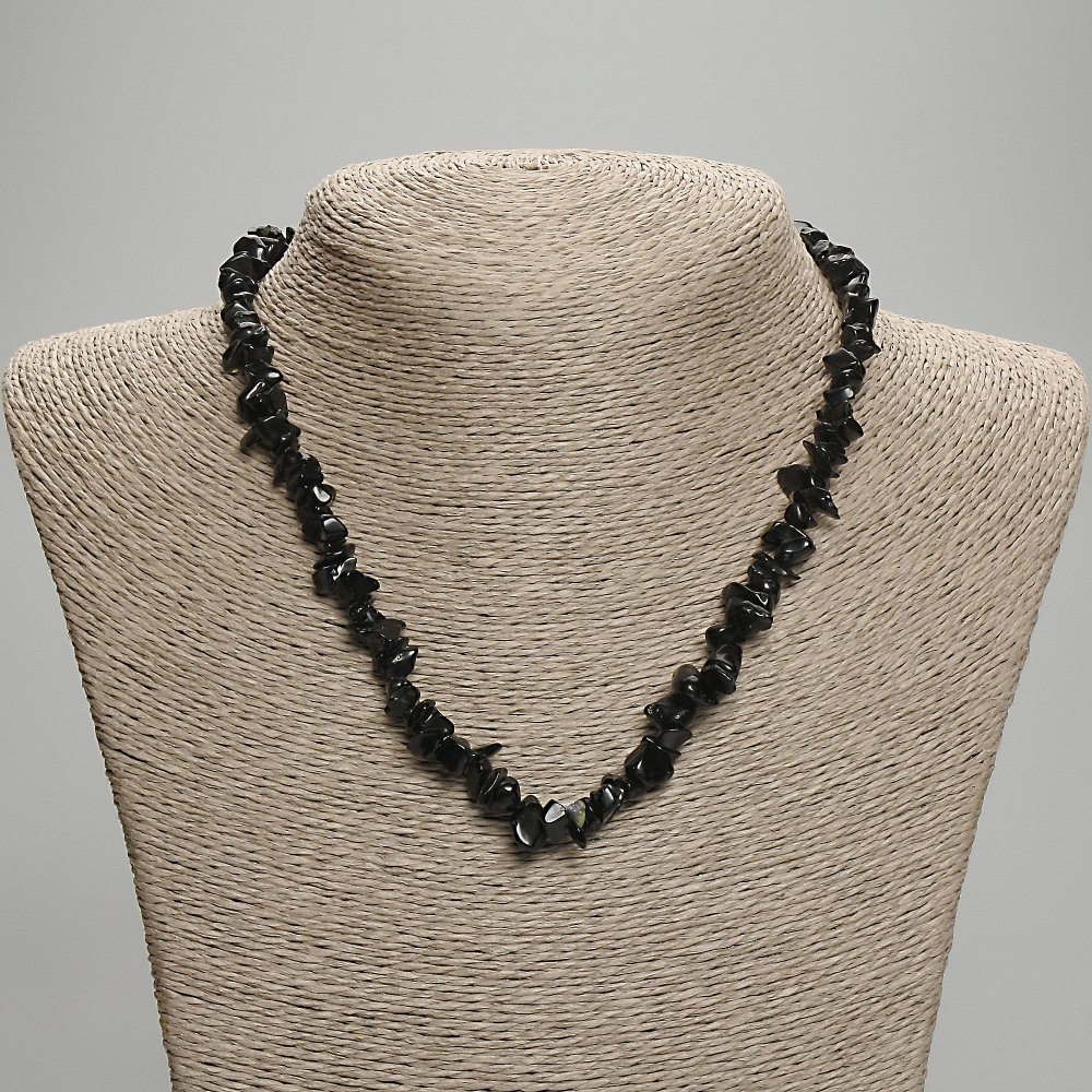 Naszyjnik z naturalnego agatu – fragmenty o średnicy ok. 7 mm, długość 45 cm ± z przedłużającym łańcuszkiem