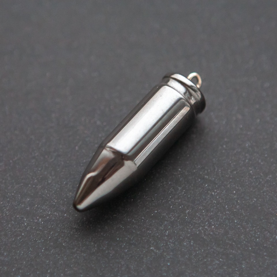 Wisiorek «Kula» z naturalnego hematytu, średnica 12×43 mm