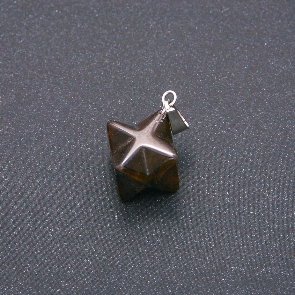 Wisiorek Merkaba z tygrysiego oka 10×10 mm