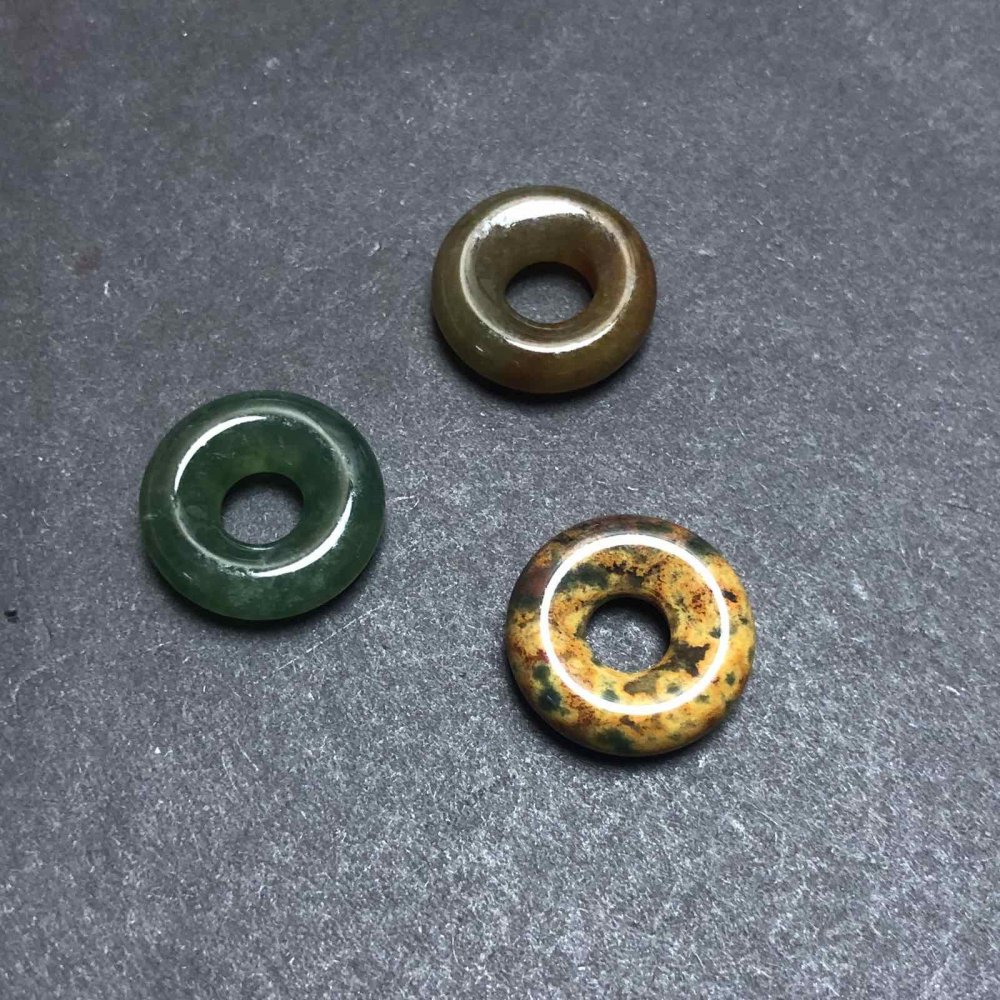 Koralik Pandora z zielonego jaspisu 15×4 mm, średnica otworu 5 mm+
