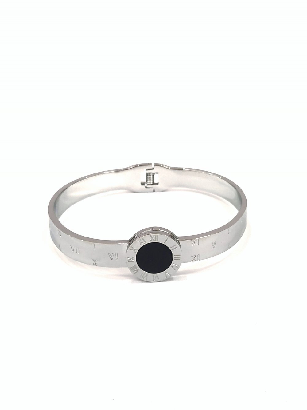 Bransoletka Xuping rodowana, grubość 8 mm + -, średnica 63 × 54 mm +