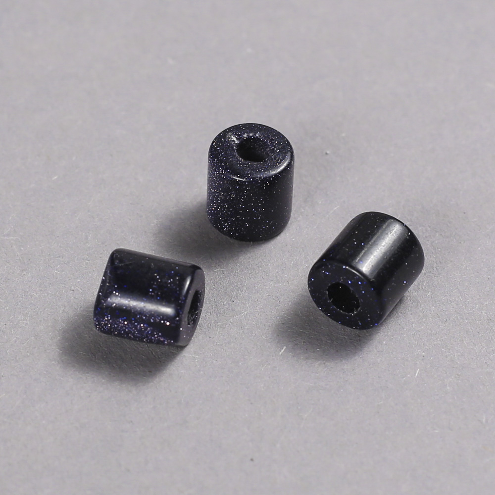 Koralik Pandora z awenturytu – Niebieski piasek Noc Kaïry, 9x9 mm, otwór 3,5 mm +