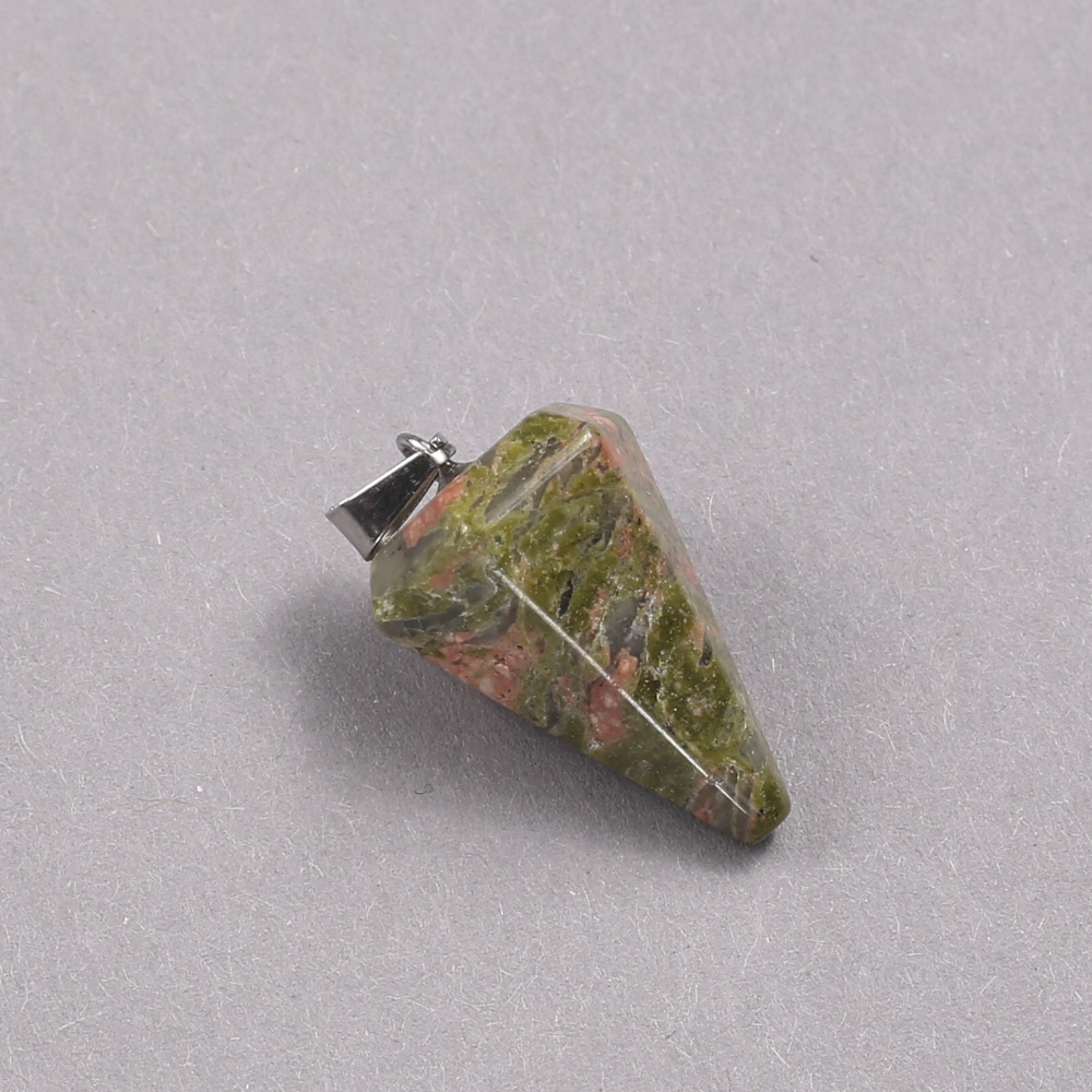 Wisiorek – pendulum z jaspisu unakit 14×22×30 mm+