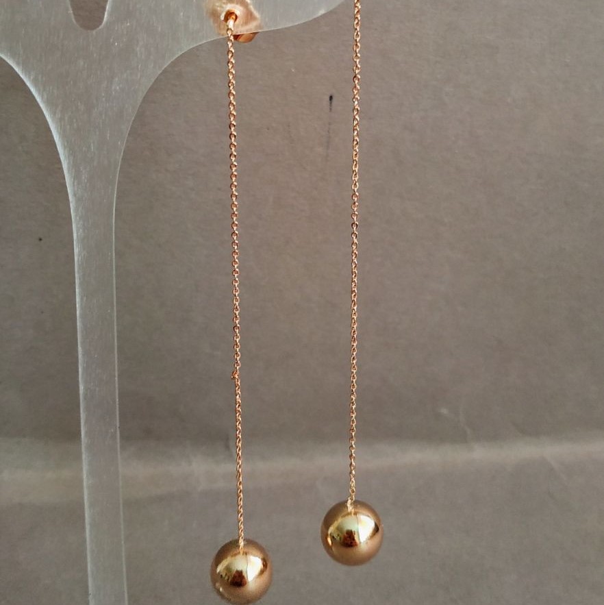 Kolczyki sztyfty Xuping z pozłotą 18K, średnica 10 mm, długość 10 cm