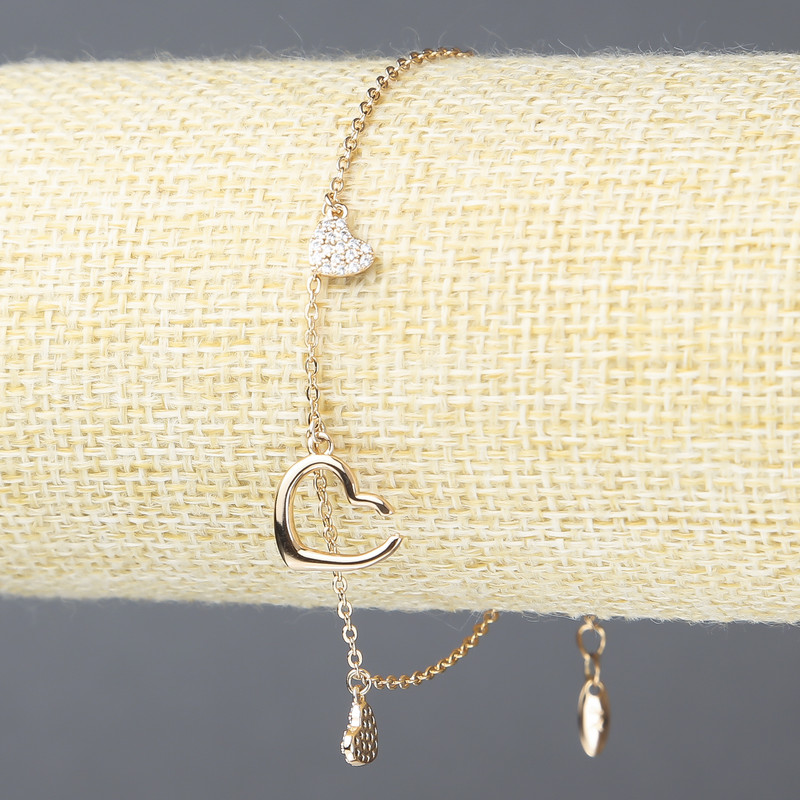 Bransoleta Xuping Pozłocenie 18K z białymi cyrkoniami, grubość 1,5 mm + -, długość 18–20 cm +