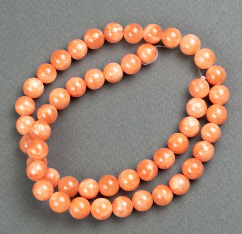 Koraliki na żyłce cytrynowe (akrylowe), gładkie kuleczki, średnica 8,5 mm, długość 40 cm